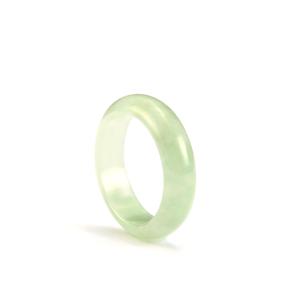 Pendentif fin de type breloque, bague en jadéite verte birmane avec chaîne en argent sterling 12 carats - Product Image 2