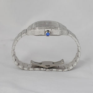 Montre pour homme de style antique, haute qualité, quartz personnalisé, cadran numérique, luxe, diamant moissanite, style hip hop, bling, glacé, rose - Product Image 6