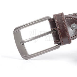 Cinturones de cuero de piel de vaca de grano superior duraderos personalizados de alta fabricación para hombres cinturón buen cinturón con hebilla - Product Image 5