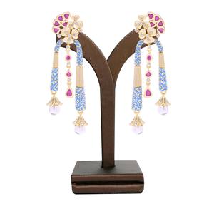 Pendientes de moda AD chapados en oro de lujo, joyería India colgante elegante para fiestas, joyería de moda personalizable, Exportación - Product Image 1