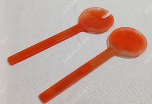 Juego de Utensilios para Ensalada de Resina Personalizados de Alta Calidad, Ecológicos, Aptos para Lavavajillas, con Soporte para Cucharas, Color y Logotipo Personalizados para el Hogar - Product Image 6