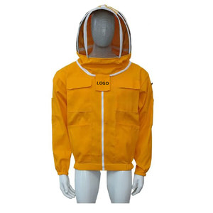El último diseño Apicultor Tela de algodón Equipo de mantenimiento de abejas Manga de colmena Chaqueta de apicultura con velo Ropa de abeja - Product Image 2