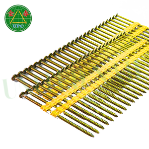 Tira de clavos con revestimiento amarillo Los mejores precios Vástago liso Cabeza redonda Cabeza a cuadros Material de acero Directo de la fábrica de Vietnam - Product Image 6