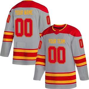 Venta al por mayor 100% poliéster equipo desgaste transpirable campo Hockey Jersey y pantalones cortos conjuntos mejor diseño personalizado uniformes de hockey sobre hielo - Product Image 2