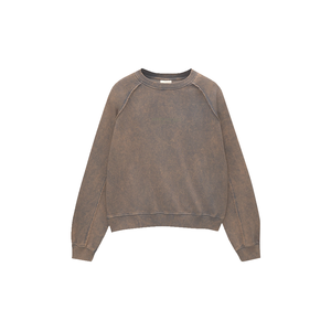 Fabricants de vêtements Sweat-shirt à capuche et col rond en polaire thermique Stone Wash pour hommes - Product Image 4