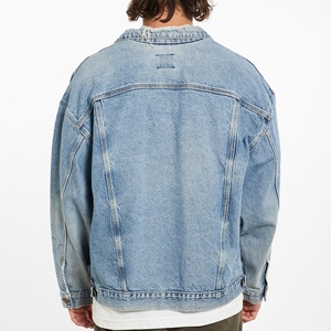 Veste en jean robuste délavée au soleil, veste décontractée d'hiver, streetwear élégant, de haute qualité, confortable, veste d'hiver pour l'extérieur - Product Image 2