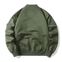 Nouveau blouson de pilote à col montant avec fermeture éclair pour hommes, blouson de printemps épais rembourré Ma1 avec logo personnalisé en coton pour l'hiver