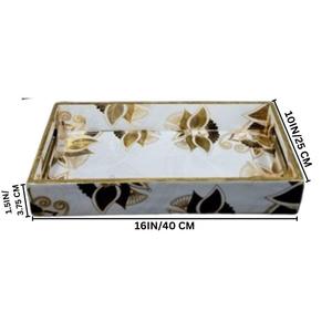 Bandeja de Servicio de Diseño con Recubrimiento de Esmalte de Madera MDF, Bandeja de Mesa de Alta Calidad para Hoteles y Restaurantes - Product Image 1