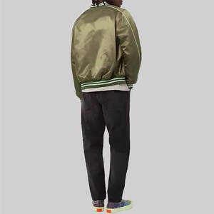 Veste de survêtement en satin imperméable double face avec logo personnalisé brodé, fabrication en usine, faible MOQ, prix bas, pour homme - Product Image 5