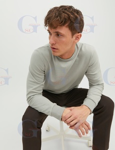 Top Trending Mens Sweat Shirts with High Quality Fleece <b>Material</b> Custom Made Blank Sweat Shirt Single Color Plain Sweat Shirt - Product Image 5