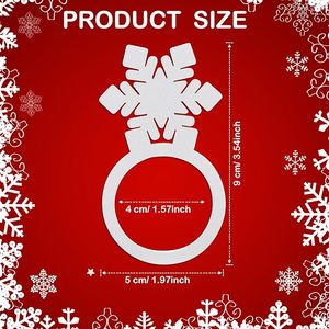 Servilletero de copo de nieve de árbol de Navidad, servilletero de copo de nieve de madera, hebillas PARA CENA DE Navidad, fiesta, banquete, servilletero de Navidad - Product Image 3