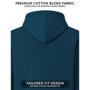 Sweat à capuche zippé pour homme, léger, 100% coton/polyester, coupe régulière, logo personnalisé, impression numérique, uni, teinture unie, hiver - Product Image 4