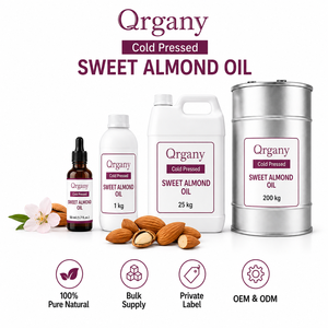 Aceite Portador de Almendras Dulces a Granel Prunus Amygdalus Dulcis Puro al 100% para Cosméticos, Masajes de Bebés y Cuidado de la Piel, Venta al por Mayor, OEM ODM - Product Image 1
