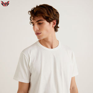 Verano nuevo diseño cuello redondo de gran tamaño suelto gota hombro hombres camiseta personalizada poliéster algodón en blanco camisetas casuales para hombres - Product Image 6