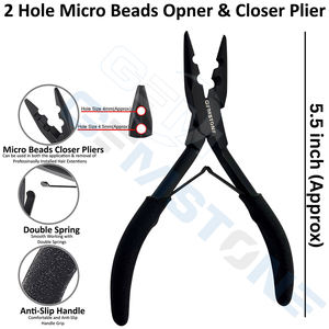 Kit d'outils professionnels pour extensions de cheveux en acier inoxydable : pinces, aiguilles, crochets, boucles, ciseaux pour l'installation en salon - Product Image 5