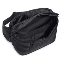 Sac de taille tactique en nylon, étui à arme dissimulé, randonnée en plein air, camping, bandoulière, imperméable, motif logo, fermeture éclair, voyage