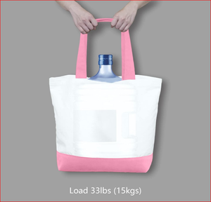 TOPDesign, paquete de 3 bolsas de lona de algodón de 12oz, súper fuertes, grandes, con mango largo, reutilizables, bolsas de tela para compras, patrón Simple - Product Image 6