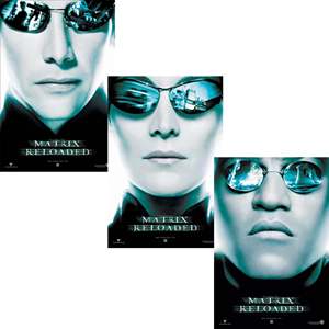 Modern Matrix Reloaded Posterset Wall Decor Made of Paper - Product Image 1