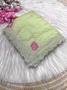 เสื้อเบลาส์ผ้าส่าหรีแบบดั้งเดิมเสื้อเบลาส์แฟนซีงานแต่งสุดพิเศษ - Product Image 3