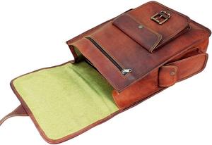 Mochila de Cuero Genuino para Hombre y Mujer, Hecha a Mano, Bolsa para Portátil, Oficina, Viajes, Estilo Vintage - Product Image 3