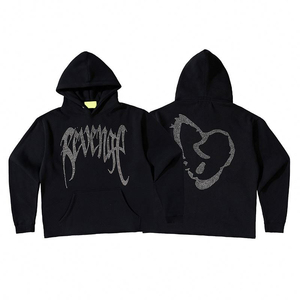 เสื้อฮู้ดลายพลอยเทียมมีฮู้ดสำหรับฤดูหนาวลายกราฟิกเปล่าแบบใหม่ขายดีและโลโก้เจาะตามสั่ง - Product Image 1