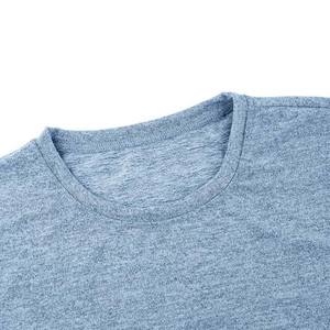 Ropa informal para hombre, ropa para hombre, conjuntos gemelos, camisetas de cuello redondo y pantalones cortos, conjuntos de dos piezas, 100% de algodón para hombre, Color sólido - Product Image 3