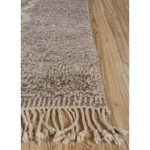 พรมขนสัตว์ถักมือสีเบจและสีน้ำตาลลายเรขาคณิต สำหรับห้องนั่งเล่น ทางเข้าห้องนอน ห้องโถง-Pae-4627 - Product Image 4