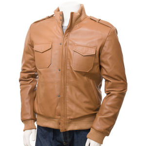 Chaqueta de Cuero Premium para Hombre, Cómoda, Impermeable, Transpirable, Estilo Urbano, con Logotipo Frontal, Chaqueta de Invierno Suave - Product Image 1