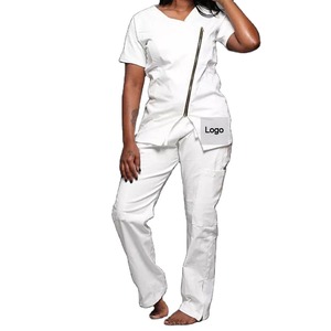 Gommage d'allaitement unisexe personnalisé, multicolore, fermeture à glissière complète, col montant, uniformes à manches courtes, nouveau design - Product Image 4