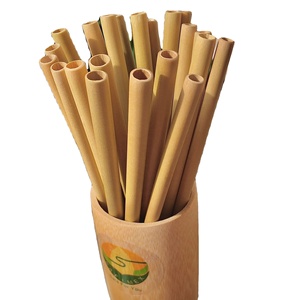 Pailles en bambou réutilisables, accessoires pour boissons, pailles naturelles pour jus, café, thé, utilisation en restaurant - Product Image 1