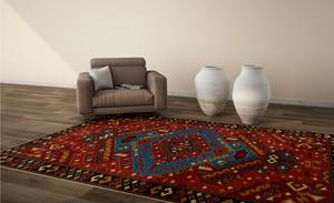 Juego de alfombras de lana anudadas a mano de alta calidad Diseño de patrón abstracto - Product Image 5