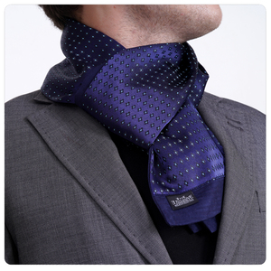 Exve Exclusive AE3496 Navy Blue & Turquoise Black Jacquard Woven Elegant Double-Sided <b>Scarf</b> Floral Design Knitted Style - Product Image 1