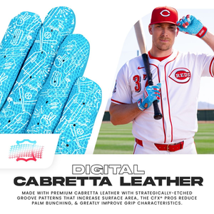 Guante de bateo Pro Franklin 100% Premium Cabretta cuero diseño único venta al por mayor tarifa guantes de bateo de béisbol - Product Image 3