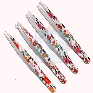 แหนบถอนคิ้วสแตนเลส1.2มม. เครื่องมือกำจัดขนที่เอียงฉลากส่วนตัว - Product Image 3