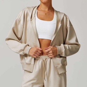 OEM Good Quality Custom Turtleneck <b>Zipper</b>-Up Short Hoodies <b>for</b> Woman Fashion Comfortable <b>for</b> Women Hoodie Sweatshirts <b>for</b> <b>Sale</b> - Product Image 3