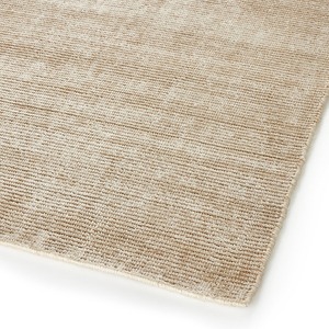 Alfombra de Lana y Yute Hecha a Mano, Tejida a Mano, Color Crema Sólido, para Sala de Estar, Dormitorio, Estilo Moderno y Tradicional - Product Image 3