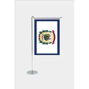 L-Shaped West Virginia <b>for</b> State Desk <b>Flag</b> 3x5ft Aluminum <b>Pole</b> Digital Polyester Silk Automotive Insurance Education Industries - Product Image 1