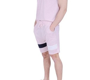 Ensemble T-shirt et short blancs pour homme, col en V, style décontracté, été, tissu tricoté respirant, grandes tailles, 100% polyester - Product Image 6