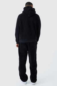 OEM High Quality Customize Sherpa <b>Fleece</b> <b>Hoodies</b> <b>Oversize</b> Plain Black <b>Fleece</b> Wool Sweatshirt Winter Wear Unisex <b>Hoodies</b> - Product Image 4