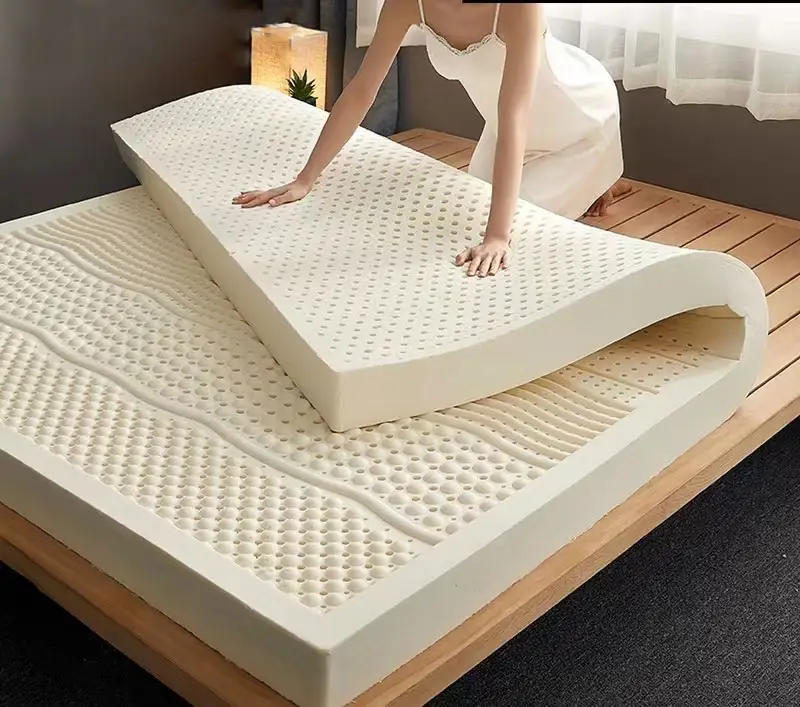 Colchón de látex ortopédico de goma natural supersuave de alta calidad para dormitorio, cómodo con funda extraíble