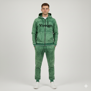 Chándales desgastados personalizados con diamantes de imitación para hombre, conjuntos de 2 Uds., sudaderas con capucha, chándales para correr, ropa informal, chándales de lana para invierno - Product Image 6