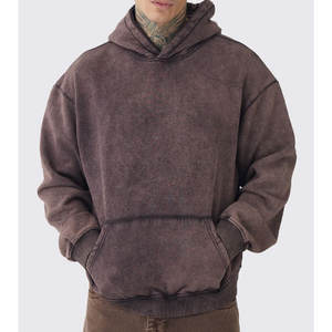 Sudadera con Capucha Vintage para Hombre, Lavado Ácido |   Felpa de Algodón de Color Sólido de Alta Calidad |   Sudadera con Capucha Estilo Urbano - Product Image 1