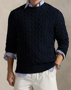 Suéter de Manga Larga para Hombre, Colección de Invierno, Cómodo, Transpirable, Color Sólido, Cachemira, Logotipo Frontal, Hecho a Máquina, 2026 - Product Image 5