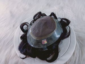 Men's Aus-Mono Remy <b>Hair</b> <b>Hair</b> Extension Indian <b>Body</b> Wave Kinky Curl Straight Styles Custom Left Design 100% Density Water Wave - Product Image 2