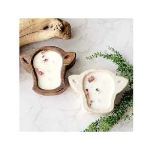 Meilleure qualité mangue bougie en bois pâte bol en bois naturel décoration de table pour mariage maison plats assiettes - Product Image 3