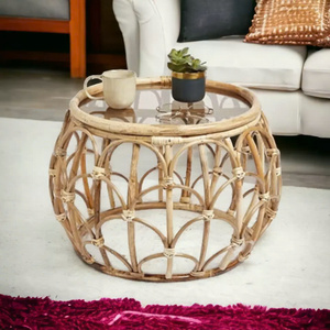 Top à la mode écologique Vietnam Table en rotin Design contemporain pouf chaise de loisirs pour hôtels salons Patio extérieur - Product Image 4