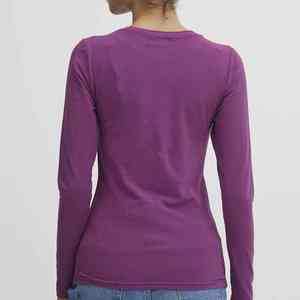 Vente en gros T-shirt à manches longues pour femmes OEM Logo personnalisé Respirant Écologique Haut ajusté disponible différentes tailles - Product Image 3