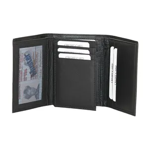 Two Side Flip Open Daily Use Mens Genuine Leather Wallet Buy Online Now