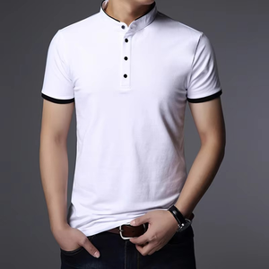 Top sólido informal de negocios para hombre, camiseta Polo de manga corta de verano, cómoda y transpirable - Product Image 2