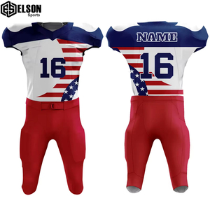 Best Selling Factory <b>Price</b> Sports Wear American <b>Football</b> Uniform Set Wholesale Custom Sublimation American <b>Football</b> Jersey - Product Image 1